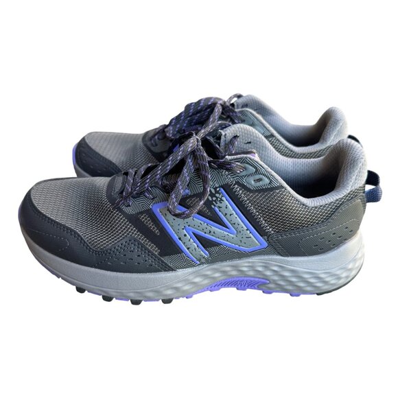 New Balance 410v8 Women's Trail Running Shoes Size 7.5 Grey & Purple Sneakers - Picture 2 of 9